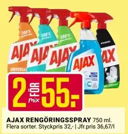 ÖoB AJAX RENGÖRINGSSPRAY, SEK 55 erbjuda