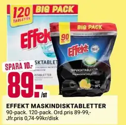 ÖoB EFFEKT MASKINDISKTABLETTER, SEK 89 erbjuda
