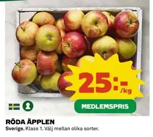 RÖDA ÄPPLEN, Medlemspris