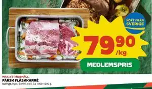 FÄRSK FLÄSKKARRÉ, Medlemspris