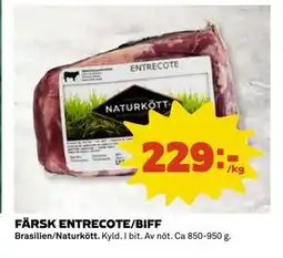 Coop Daglivs FÄRSK ENTRECOTE/BIFF, SEK 229 erbjuda