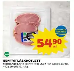 Coop Daglivs BENFRI FLÄSKKOTLETT, SEK 54.9 erbjuda