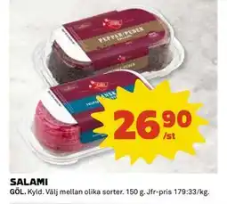 Coop Daglivs SALAMI, SEK 26.9 erbjuda