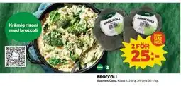 Coop Daglivs BROCCOLI, SEK 25 erbjuda