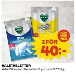 Coop Daglivs HALSTABLETTER, SEK 40 erbjuda