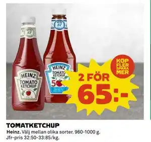 Coop Daglivs TOMATKETCHUP, SEK 65 erbjuda