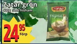 Supergrossen Zatar grön, SEK 24.95 erbjuda