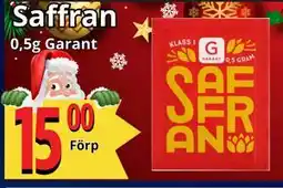 Supergrossen Saffran, SEK 15 erbjuda