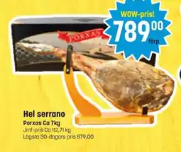 Eurocash PORXAS Hel serrano erbjuda