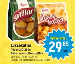 Eurocash PÅGEN Lussekatter erbjuda