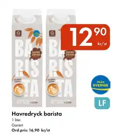 Snabbgross GARANT Havredryck barista erbjuda