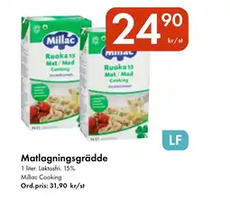 Snabbgross MILAC COOKING Matlagningsgrädde erbjuda