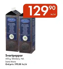 Snabbgross SANTA MARIA Svartpeppar erbjuda