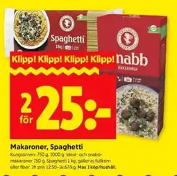 ICA Supermarket Makaroner, spaghetti erbjuda