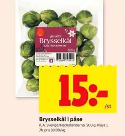 ICA Supermarket ICA Brysselkål i påse erbjuda