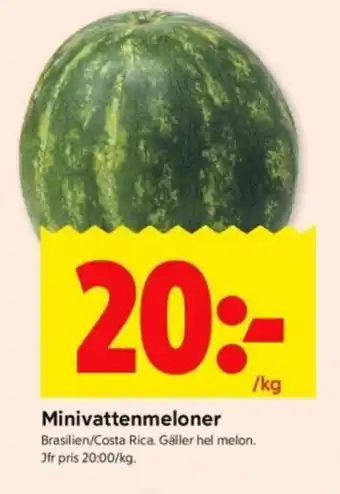 ICA Supermarket Minivattenmeloner erbjuda