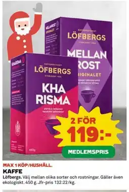 Coop LÖFBERGS Kaffe erbjuda
