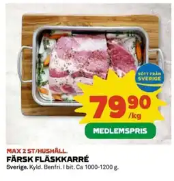Coop Färsk fläskkarré erbjuda