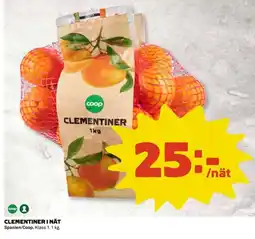 Coop Clementiner i nät erbjuda