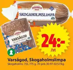 ICA Supermarket Varsågod, Skogaholmslimpa erbjuda
