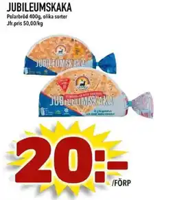 Din Mat POLARBRÖD Jubileumskaka erbjuda