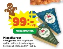 Coop Klassikerost erbjuda