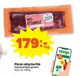 Coop NYBERGS DELI Färsk nötytterfilé erbjuda