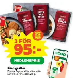 Coop FINDUS Färdigrätter erbjuda