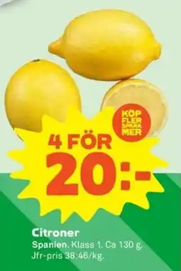 Coop Citroner erbjuda