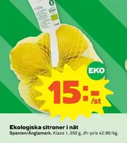 Coop Ekologiska citroner i nät erbjuda