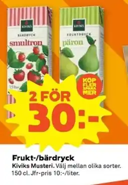 Coop KIVIKS MUSTERI Frukt-/bärdryck erbjuda