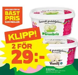 Coop SIA GLASS Gräddglass erbjuda