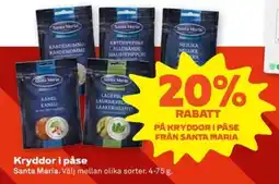 Coop SANTA MARIA Kryddor i påse erbjuda