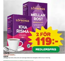 Coop LÖFBERGS Kaffe erbjuda