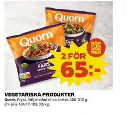 Coop QUORN Vegetariska produkter erbjuda