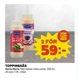 Coop SANTA MARIA Toppingsås erbjuda