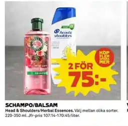 Coop Schampo/balsam erbjuda