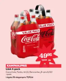Hemköp COCA-COLA Läsk 4-pack erbjuda