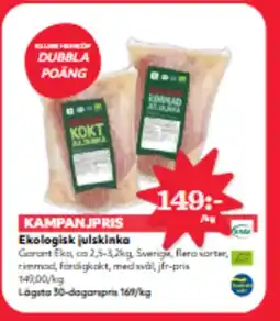 Hemköp GARANT Ekologisk julskinka erbjuda