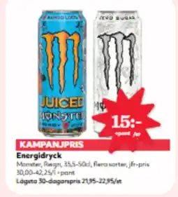 Hemköp MONSTER Energidryck erbjuda