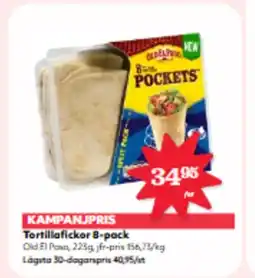 Hemköp OLD El PASO Tortillafickor 8-pack erbjuda