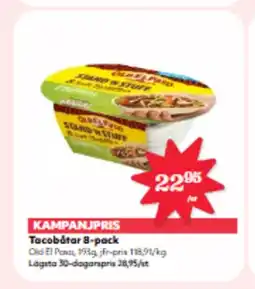Hemköp OLD EL PASO Tacobátar 8-pack erbjuda
