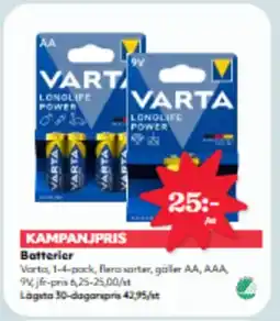 Hemköp VARTA Batterier erbjuda