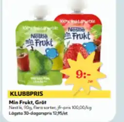 Hemköp NESTLÈ Min frukt, gröt erbjuda