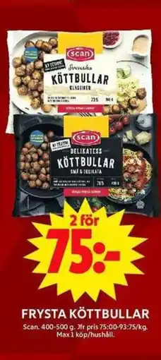 ICA Maxi Frysta köttbullar erbjuda