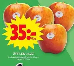 ICA Maxi Äpplen jazz erbjuda
