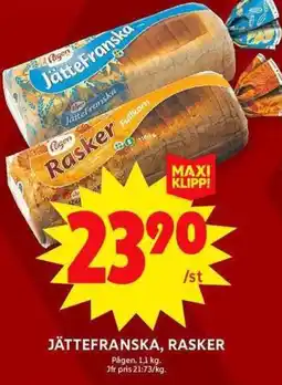 ICA Maxi Jättefranska, rasker erbjuda