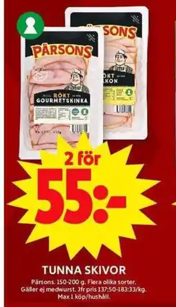 ICA Maxi Tunna skivor erbjuda