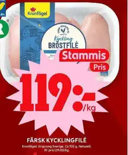 ICA Maxi Färsk kycklingfilé erbjuda