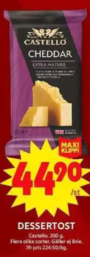 ICA Maxi Dessertost erbjuda